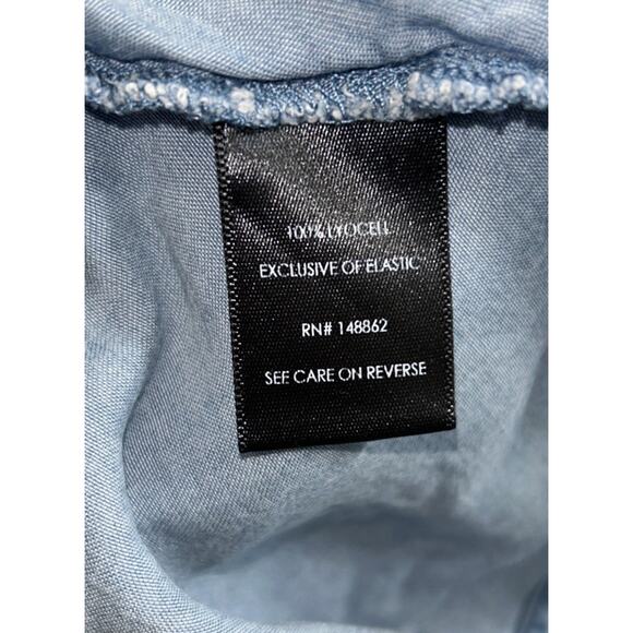 Torrid Blue Off Shoulder Smocked Skater Dress 3XL Pockets S/S Mini Blue - Picture 6 of 9